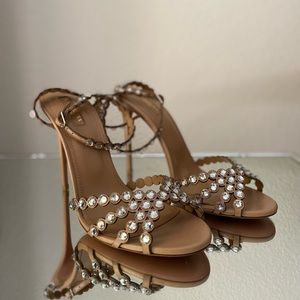 AQUAZZURA
Tequila 105 crystal-embellished sandals